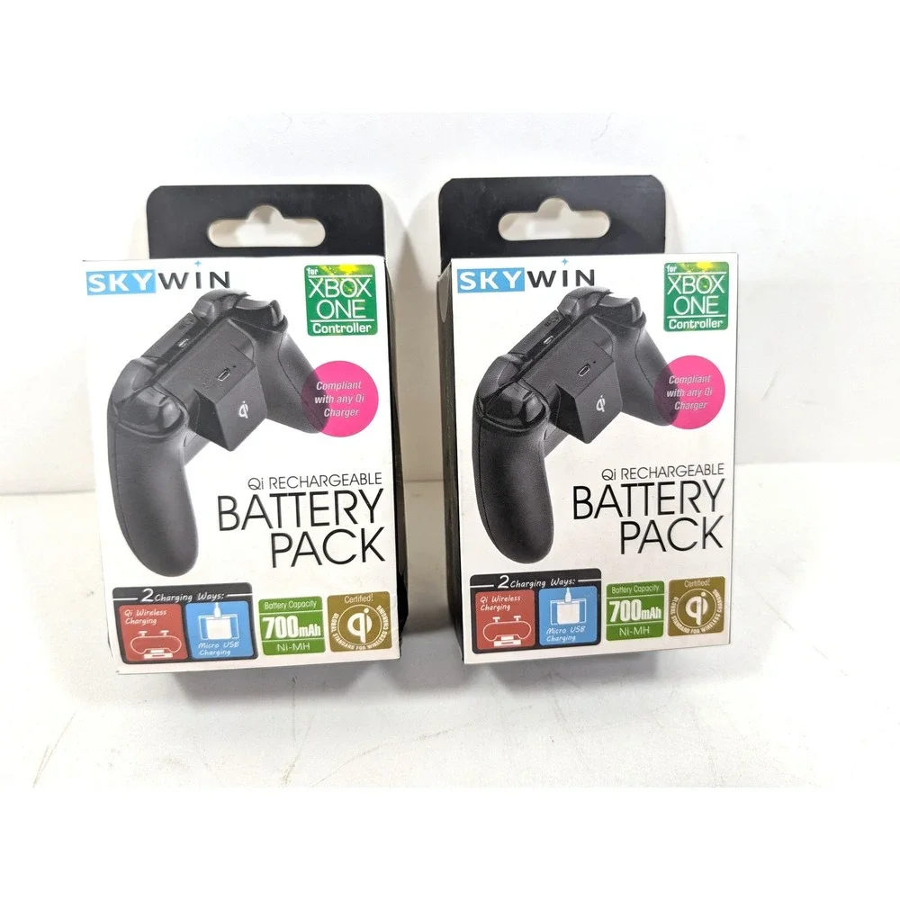 Skywin Qi Rechargeable Battery Pack for Xbox One Wireless Charging 700mAh 2-Pack